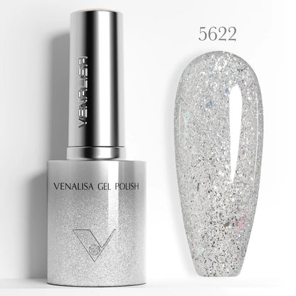 1pc Venalisa 10ml Nail Gel Polish Kit with Soft Texture Round Brush Hema/TPO Free Soak off Sparkle Cat Eye Lacquer Color Palett
