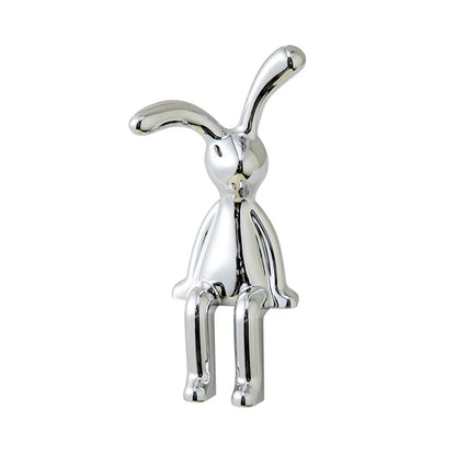 Cartoon Animal Rabbit Car Interior Center Console Decoration Personality Dining Table Desk Creative Props Accessories