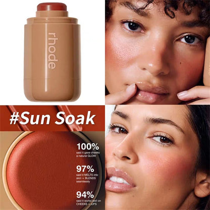 RHODE Skin Balm Jelly Bean Lip Gloss Spicy Marg Juice Box Pocket Blush Stick Non-fading Waterproof Blusher Moisturizing Lipstick