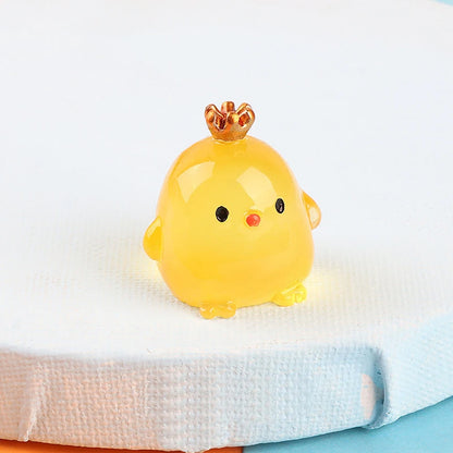 Cute Luminous Chicks Car Ornaments Creative Car Interior Toys Decorations Mini Chicken Decor Ornament Accessories