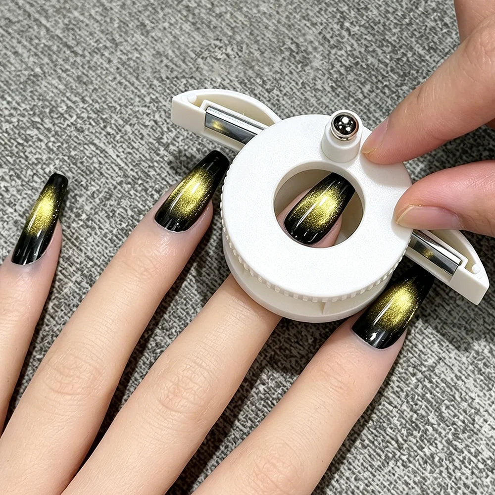 Upgrading Fully Automatic Spinning Cat Eye Magnet Strong Magnetism for Glass Bead Wide Light Effect Attraction Nail Art Magnets
