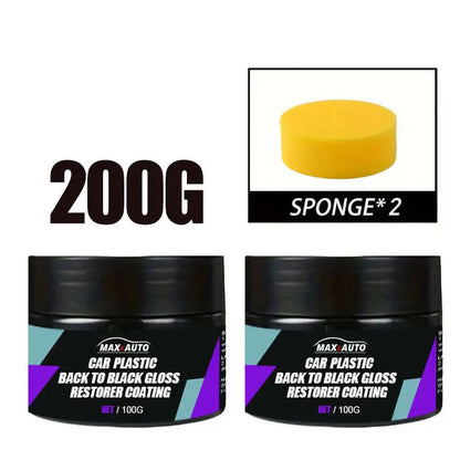 Car Plastic Restorer Back to Black Gloss Long-Lasting Coating Leather Renovator Auto Polish Cleaning Product