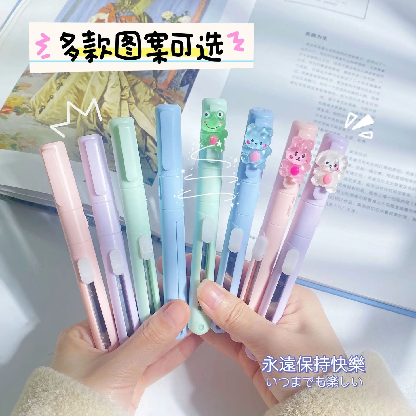 Mini Portable Pen Shape Scissors Creative Safe Folding Scissors DIY Multifunction Paper-Cutting Art Tool School Office Supplies