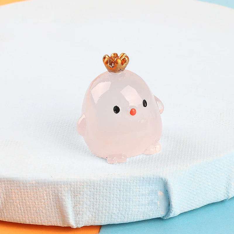 Cute Luminous Chicks Car Ornaments Creative Car Interior Toys Decorations Mini Chicken Decor Ornament Accessories
