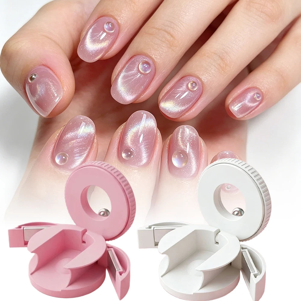 Upgrading Fully Automatic Spinning Cat Eye Magnet Strong Magnetism for Glass Bead Wide Light Effect Attraction Nail Art Magnets