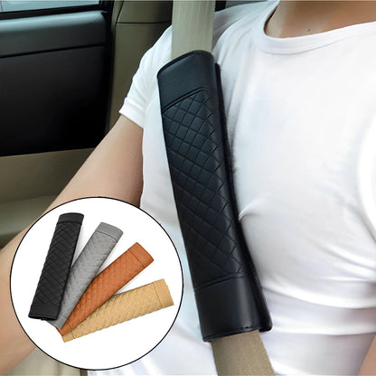 2Pcs Car Safety Seat Belt Cover Universal PU Leather Car Seat Belt Case Protector Shoulder Strap Pads Auto Interior Accessories