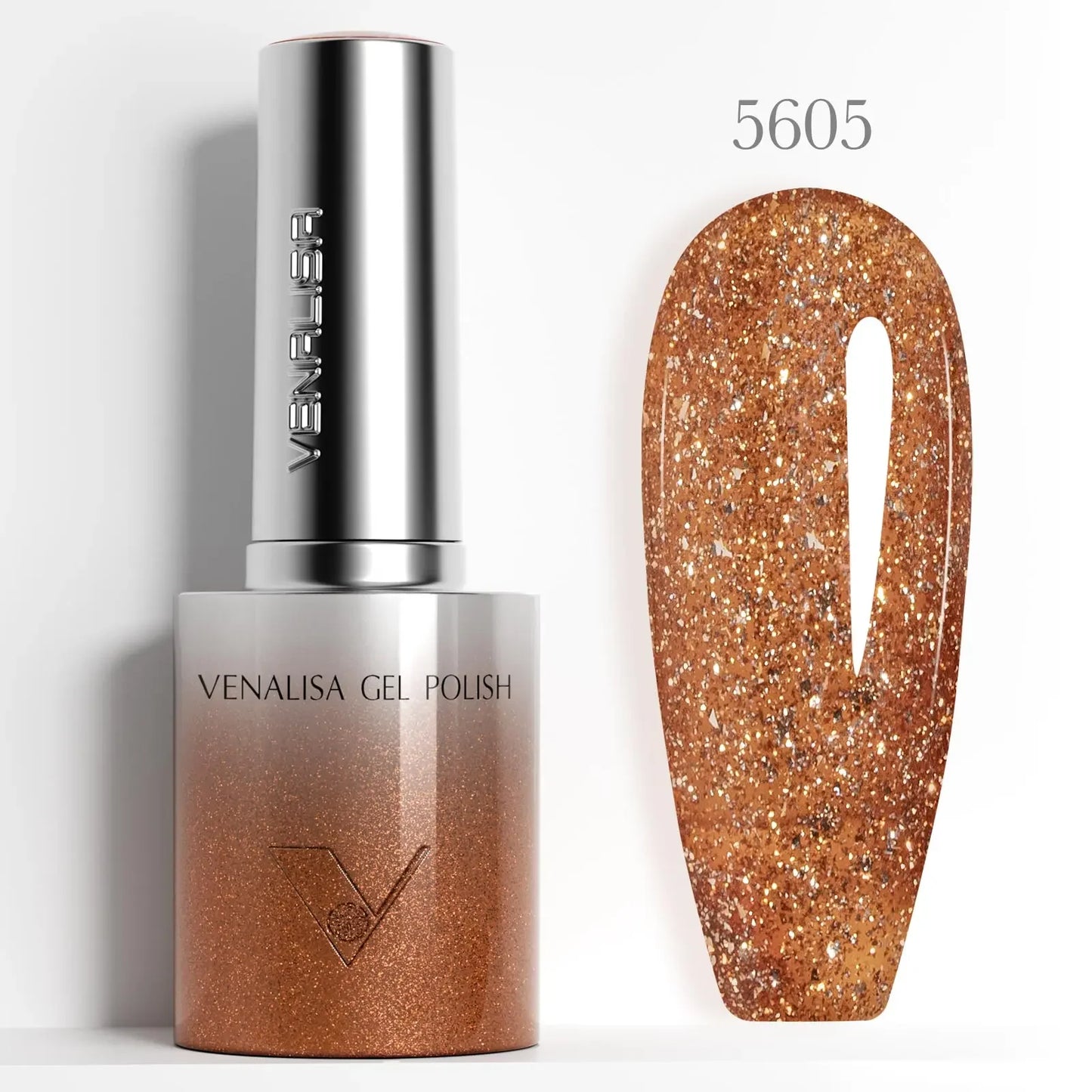 1pc Venalisa 10ml Nail Gel Polish Kit with Soft Texture Round Brush Hema/TPO Free Soak off Sparkle Cat Eye Lacquer Color Palett