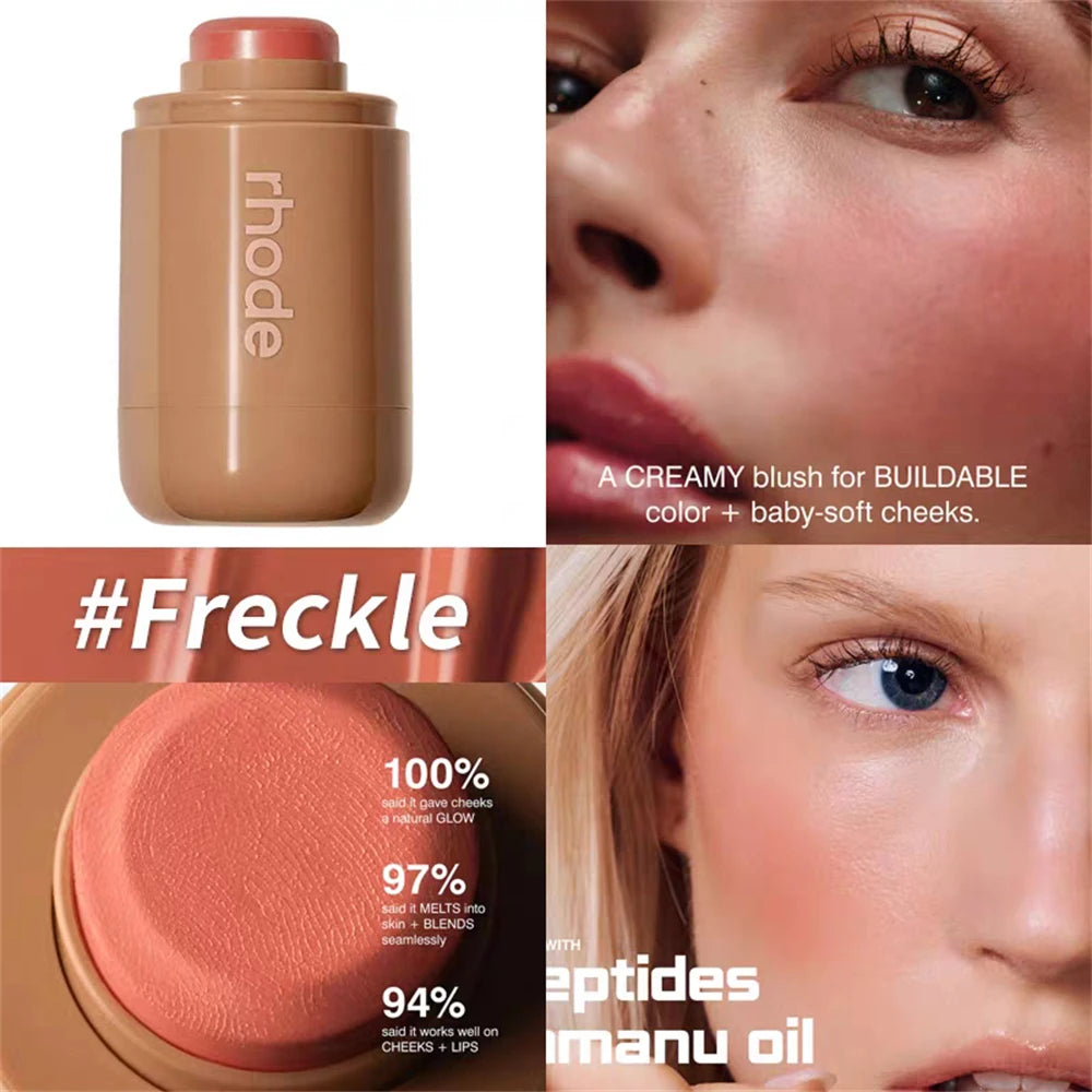 RHODE Skin Balm Jelly Bean Lip Gloss Spicy Marg Juice Box Pocket Blush Stick Non-fading Waterproof Blusher Moisturizing Lipstick