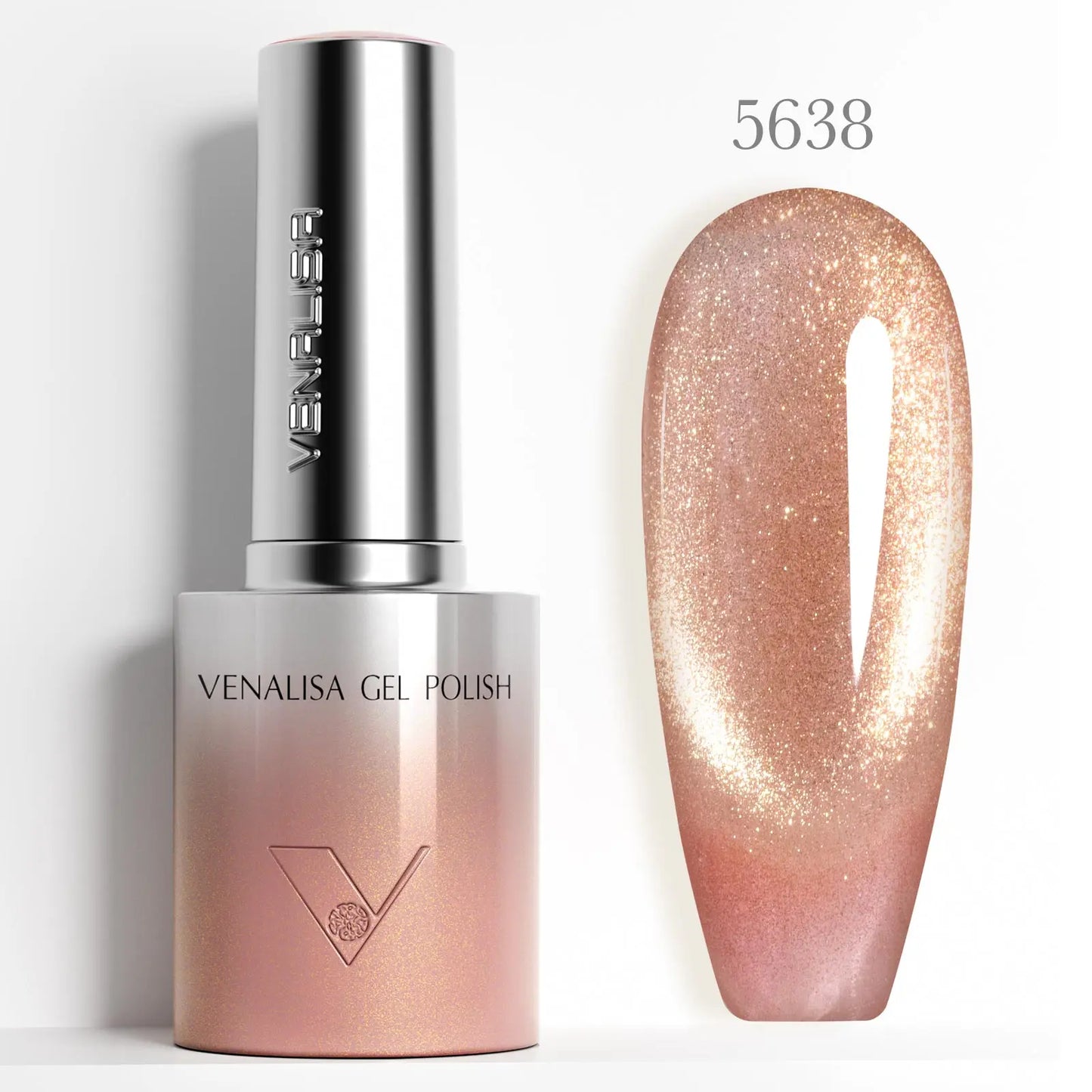1pc Venalisa 10ml Nail Gel Polish Kit with Soft Texture Round Brush Hema/TPO Free Soak off Sparkle Cat Eye Lacquer Color Palett