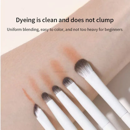 5/8/10Pcs Natural Eye Makeup Brushes Set Detail Eyeshadow Brush Makeup Brush White Ultra Soft Eyeshadow Eyeliner Makeup Tool
