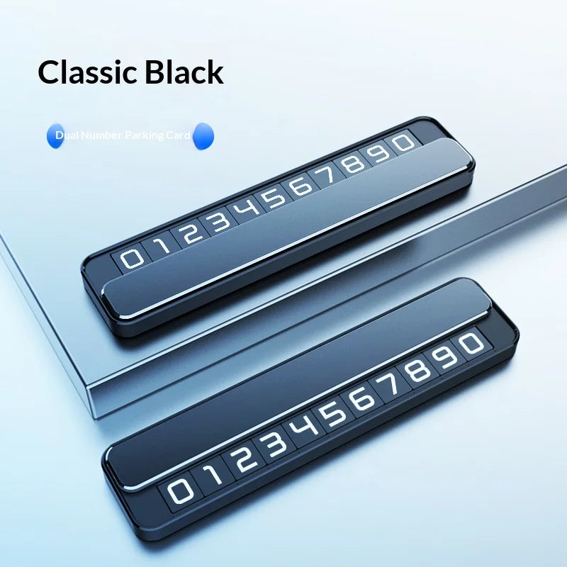 New Double-number Temporary Parking Sign Car Moving Number Plate Creative Hidden Temporary Parking Sign, Car Decoration