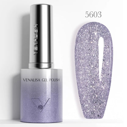 1pc Venalisa 10ml Nail Gel Polish Kit with Soft Texture Round Brush Hema/TPO Free Soak off Sparkle Cat Eye Lacquer Color Palett
