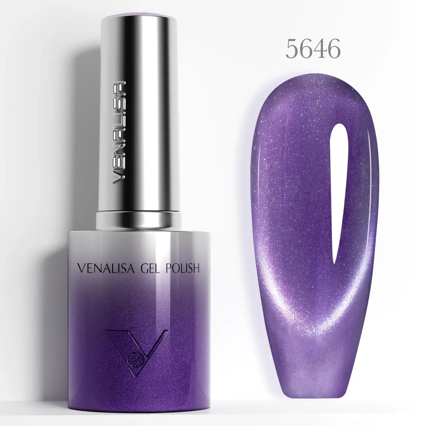 1pc Venalisa 10ml Nail Gel Polish Kit with Soft Texture Round Brush Hema/TPO Free Soak off Sparkle Cat Eye Lacquer Color Palett