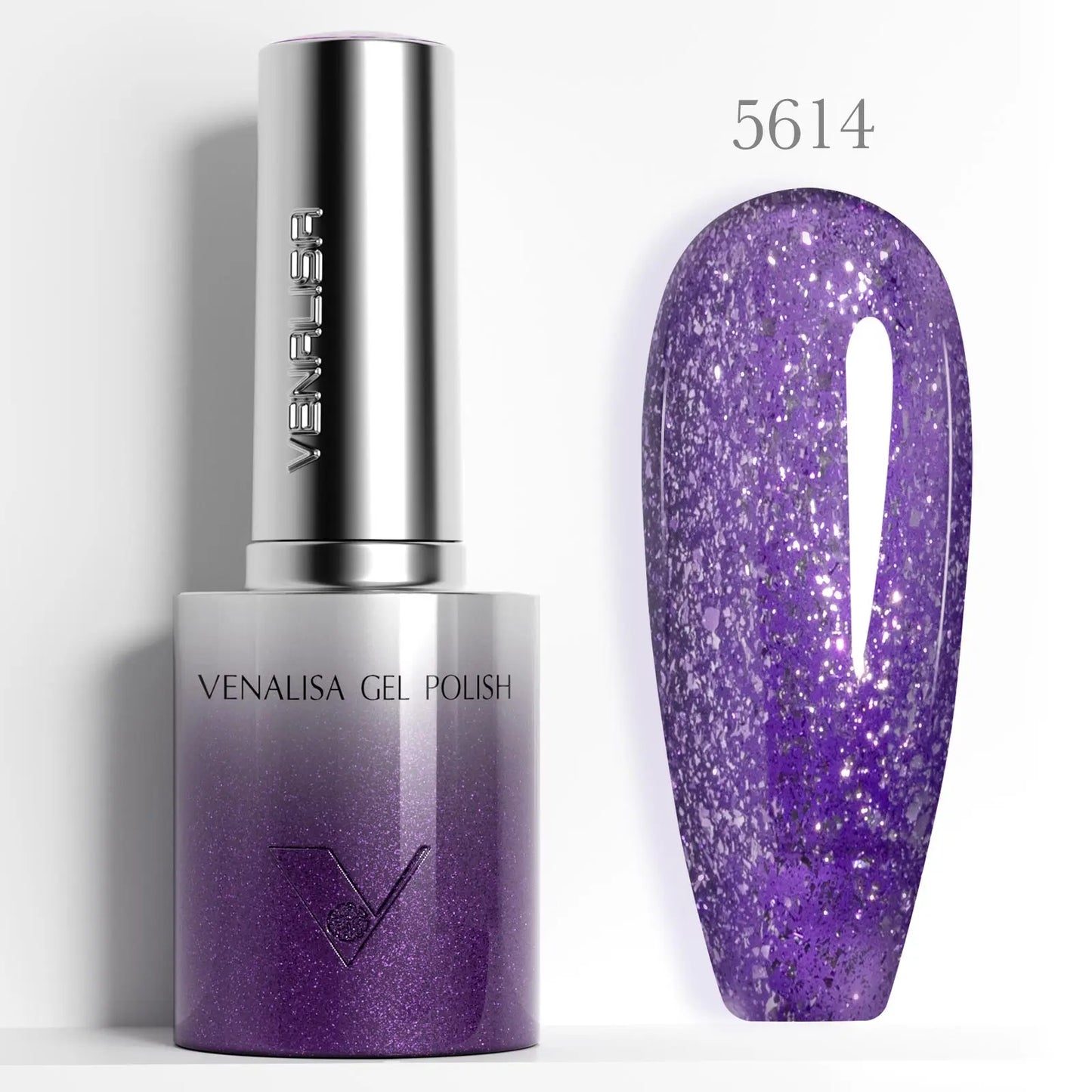 1pc Venalisa 10ml Nail Gel Polish Kit with Soft Texture Round Brush Hema/TPO Free Soak off Sparkle Cat Eye Lacquer Color Palett