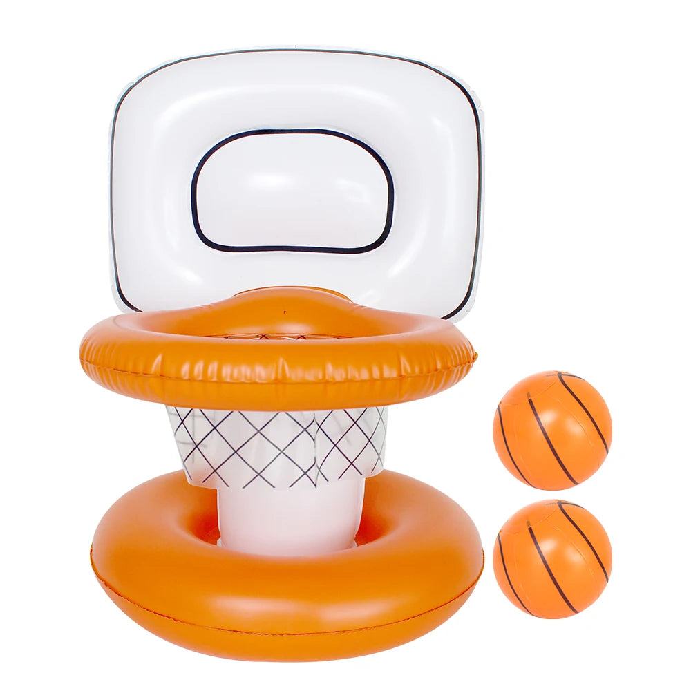 Inflatable Water Basketball Hoop Pool Floating Shooting Game Toy Kids Summer Outdoor Party Play Water Throw Game