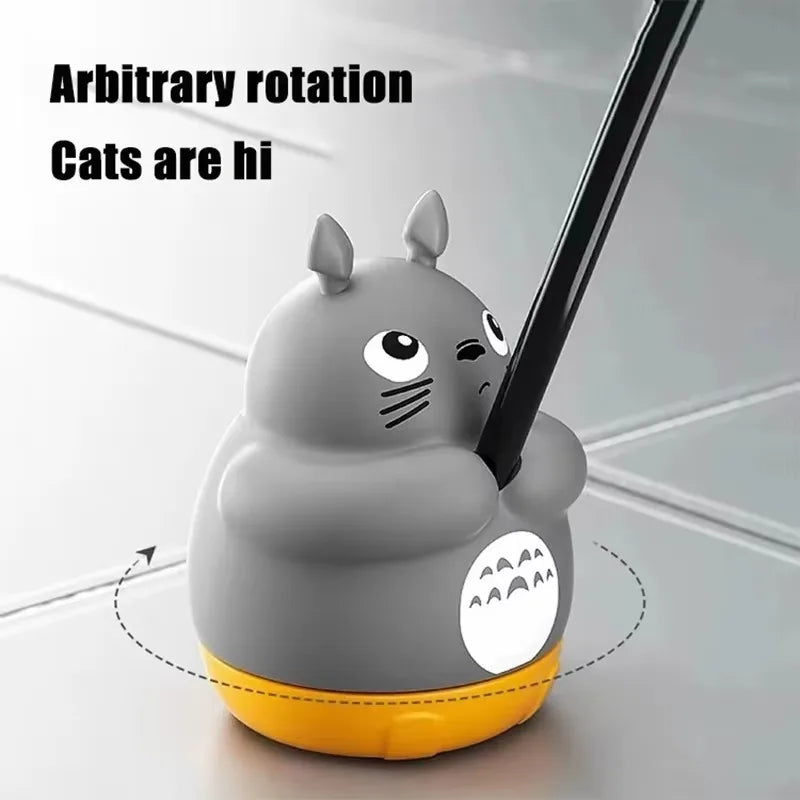 Rotating Cat Teaser Wand Steel Wire Cute Cat Toy With Bell Fish Interactive Bite Resistant Durable Self Amusing Pet Toy For Cats