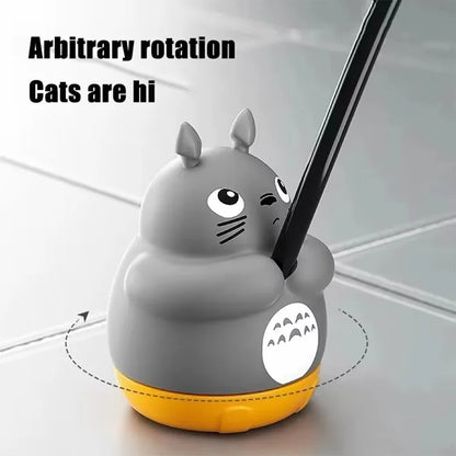Rotating Cat Teaser Wand Steel Wire Cute Cat Toy With Bell Fish Interactive Bite Resistant Durable Self Amusing Pet Toy For Cats