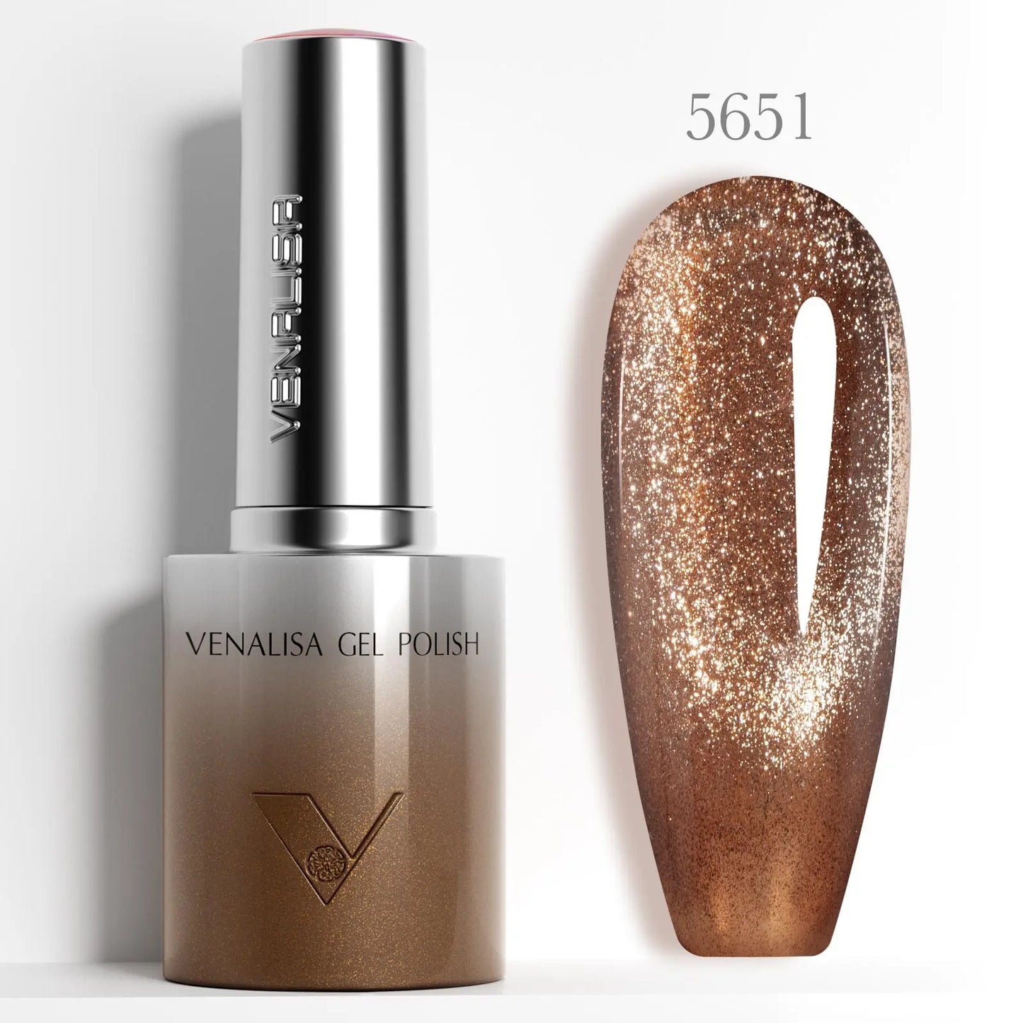 1pc Venalisa 10ml Nail Gel Polish Kit with Soft Texture Round Brush Hema/TPO Free Soak off Sparkle Cat Eye Lacquer Color Palett