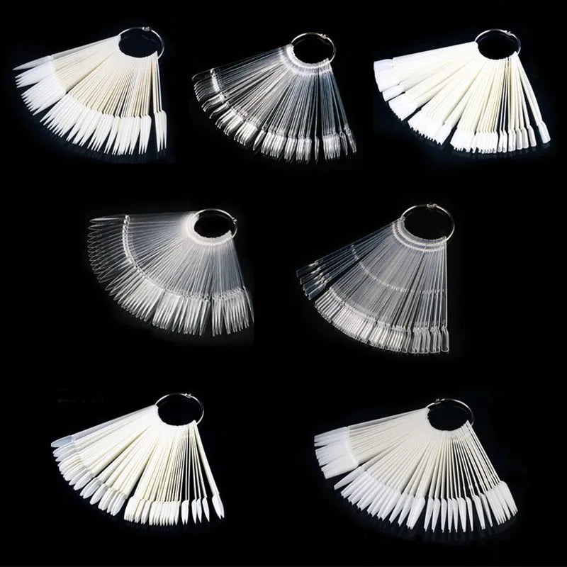 New 50PCS Nail Products Nail Fan Card Polish Card Nail PolishPractice Polish Color Plate MJSK01