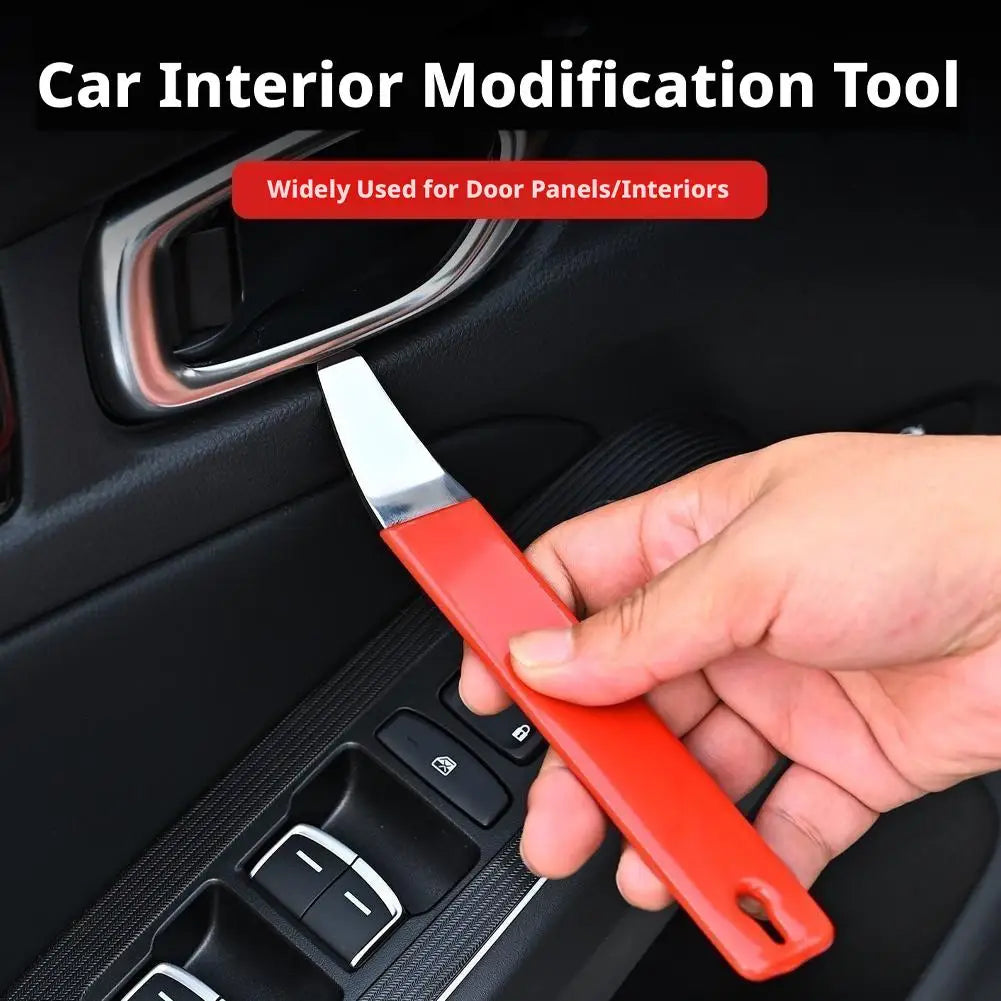 Car Trim Removal Tool Stainless Steel Pry Board For Door Panel Audio Radio Fastener Remover Automotive Repair Parts 1Pcs