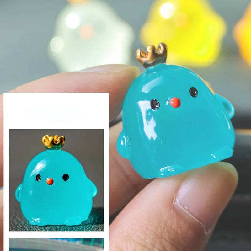 Cute Luminous Chicks Car Ornaments Creative Car Interior Toys Decorations Mini Chicken Decor Ornament Accessories