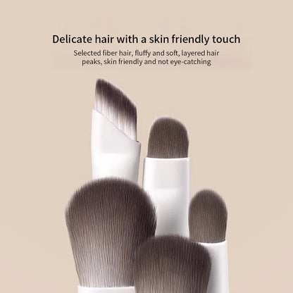 5/8/10Pcs Natural Eye Makeup Brushes Set Detail Eyeshadow Brush Makeup Brush White Ultra Soft Eyeshadow Eyeliner Makeup Tool