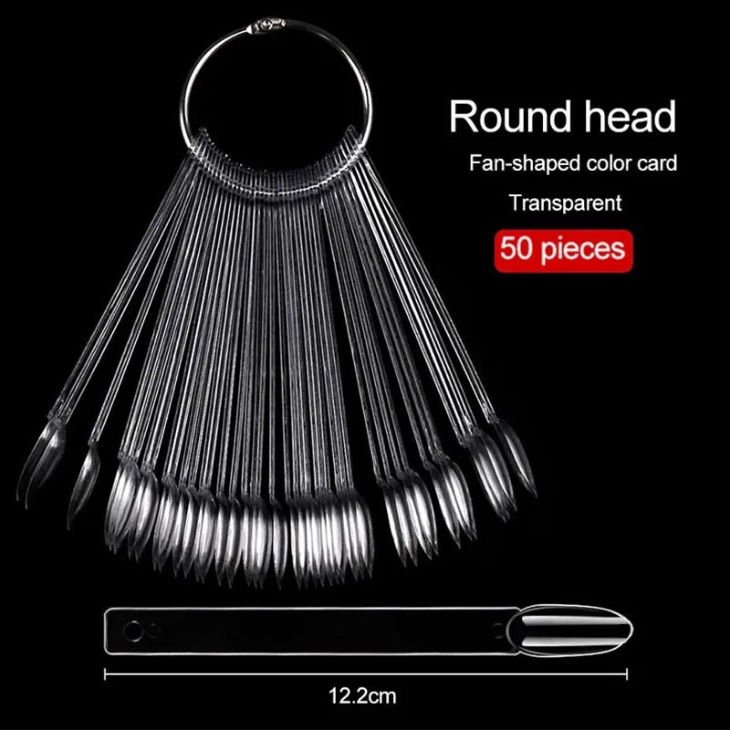 New 50PCS Nail Products Nail Fan Card Polish Card Nail PolishPractice Polish Color Plate MJSK01