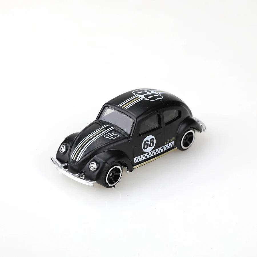 (Boxed) 1/64 Antique/Retro Style Mini Diecast Car Set, 6 Pieces, Die Cast Metal, Boy's Toy, Sliding Model, No Pullback.