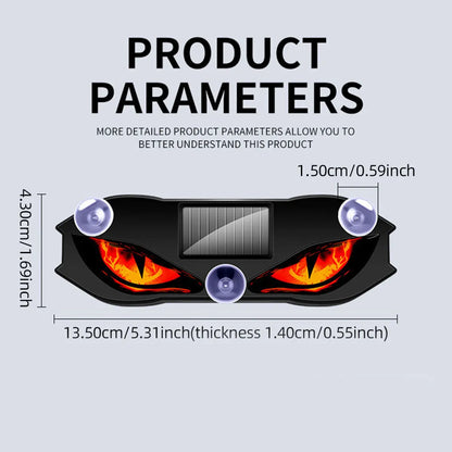 1pc Universal LED Car Demon Eye Light Solar-powered Flashing Warning Light Dynamic Decorative Lamp Safety Vehicle Signal Lights