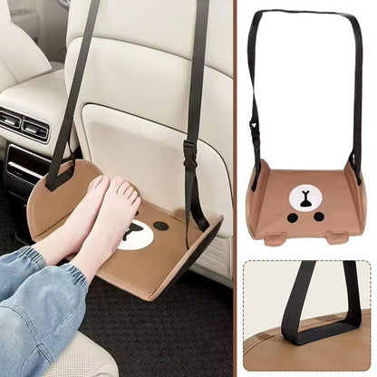 Car Travel Rest Foot Pad Portable Foot Hammock Long Flight Essentials Office Footrests Hanging Adjustable Car Interior Supplies