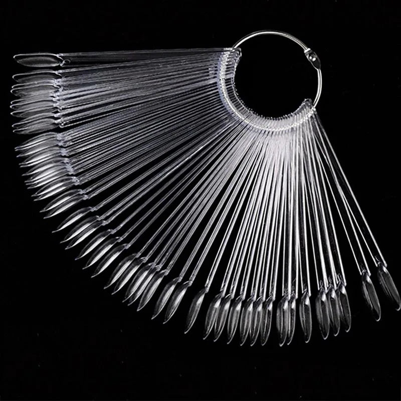 New 50PCS Nail Products Nail Fan Card Polish Card Nail PolishPractice Polish Color Plate MJSK01