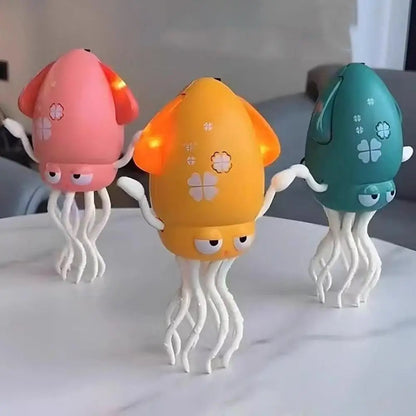 Dancing Squid Kids Electronic Pet Toys Interactive Development Toys Induction Lying Flat Squid With Light&Music Gifts Home Decor