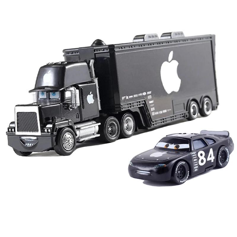 Disney Pixar Cars Number Truck No. 36, 43, 79,82 Lightning McQueen Container Truck Set 1/55 Ratio Die Casting Model Car Toy Gift