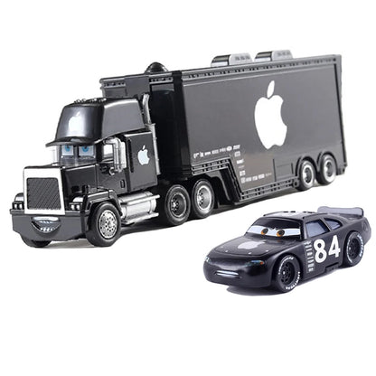 Disney Pixar Cars Number Truck No. 36, 43, 79,82 Lightning McQueen Container Truck Set 1/55 Ratio Die Casting Model Car Toy Gift