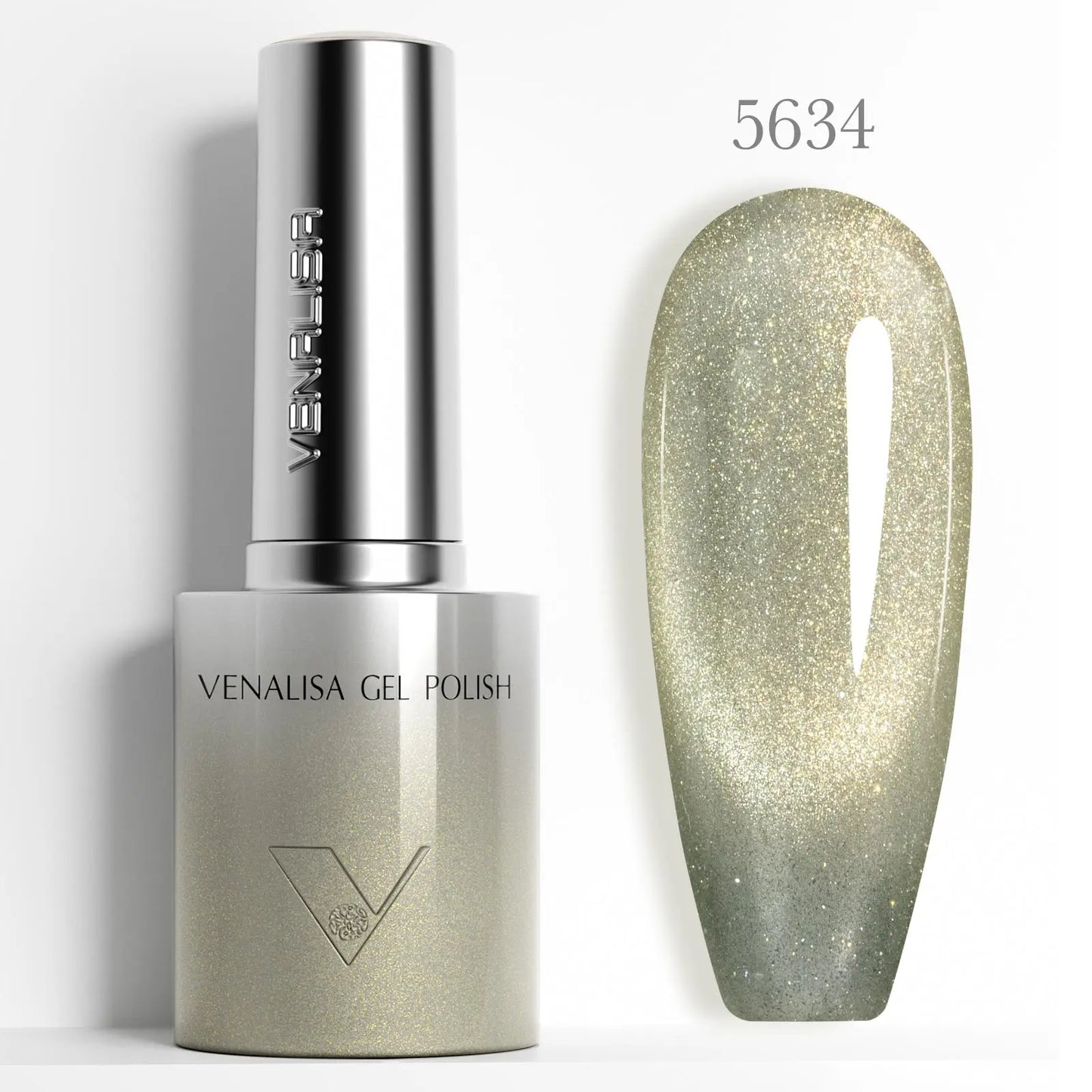 1pc Venalisa 10ml Nail Gel Polish Kit with Soft Texture Round Brush Hema/TPO Free Soak off Sparkle Cat Eye Lacquer Color Palett
