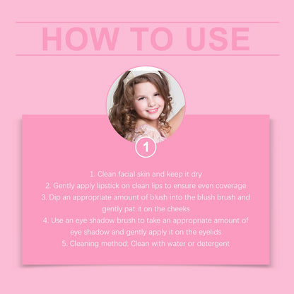 Children's Makeup Gift Box Safe and Non-toxic Princess Makeup Girl Toy Set Girl Makeup Lipstick Eyeshadow Makeup Set Gift Box