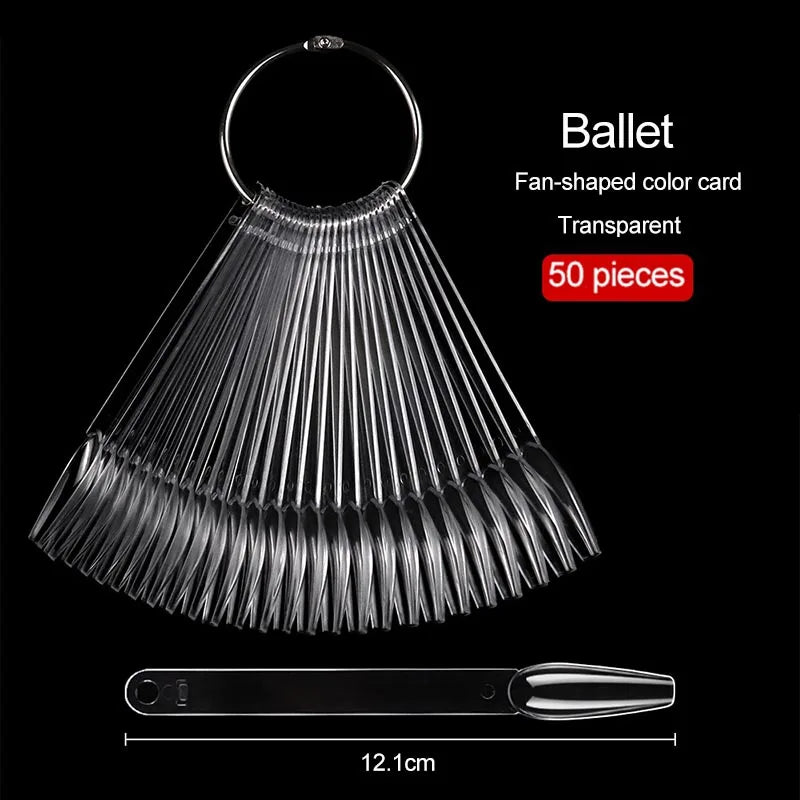 New 50PCS Nail Products Nail Fan Card Polish Card Nail PolishPractice Polish Color Plate MJSK01
