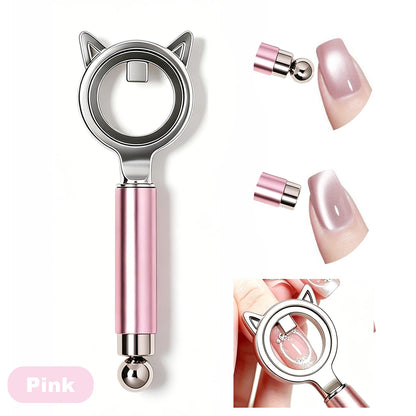 Cat Ear Shape Halo Cat Eye Nail Magnet Strong Ring Magnetic Tool for Glass Bead Side Light Nail Art DIY Magnetic Gel Manicure