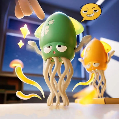 Dancing Squid Kids Electronic Pet Toys Interactive Development Toys Induction Lying Flat Squid With Light&Music Gifts Home Decor