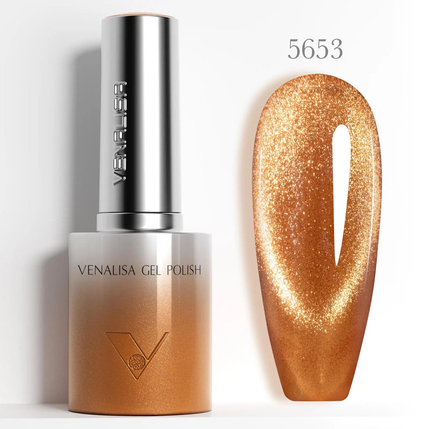 1pc Venalisa 10ml Nail Gel Polish Kit with Soft Texture Round Brush Hema/TPO Free Soak off Sparkle Cat Eye Lacquer Color Palett