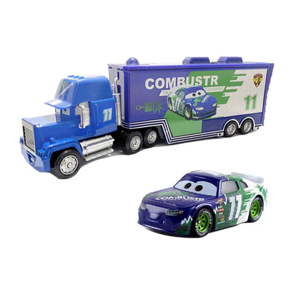 Disney Pixar Cars Number Truck No. 36, 43, 79,82 Lightning McQueen Container Truck Set 1/55 Ratio Die Casting Model Car Toy Gift