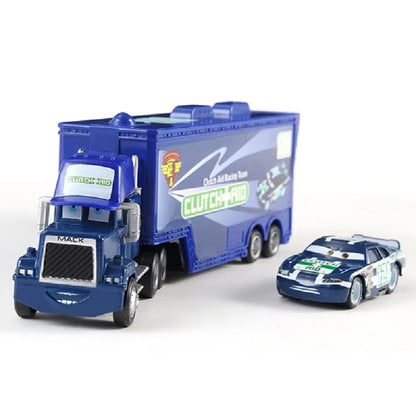 Disney Pixar Cars Number Truck No. 36, 43, 79,82 Lightning McQueen Container Truck Set 1/55 Ratio Die Casting Model Car Toy Gift
