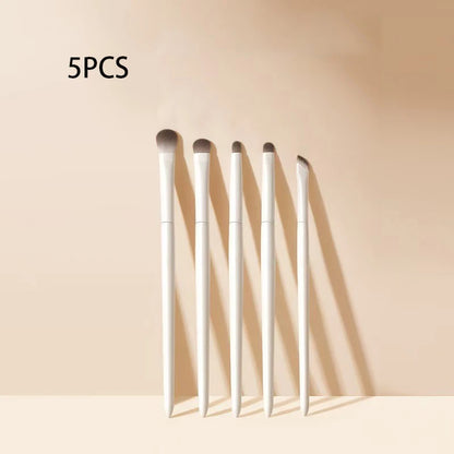 5/8/10Pcs Natural Eye Makeup Brushes Set Detail Eyeshadow Brush Makeup Brush White Ultra Soft Eyeshadow Eyeliner Makeup Tool
