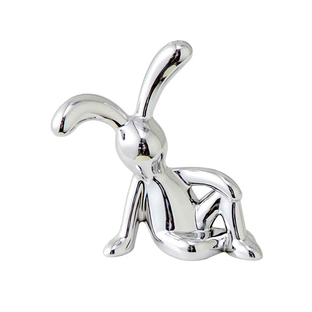 Cartoon Animal Rabbit Car Interior Center Console Decoration Personality Dining Table Desk Creative Props Accessories
