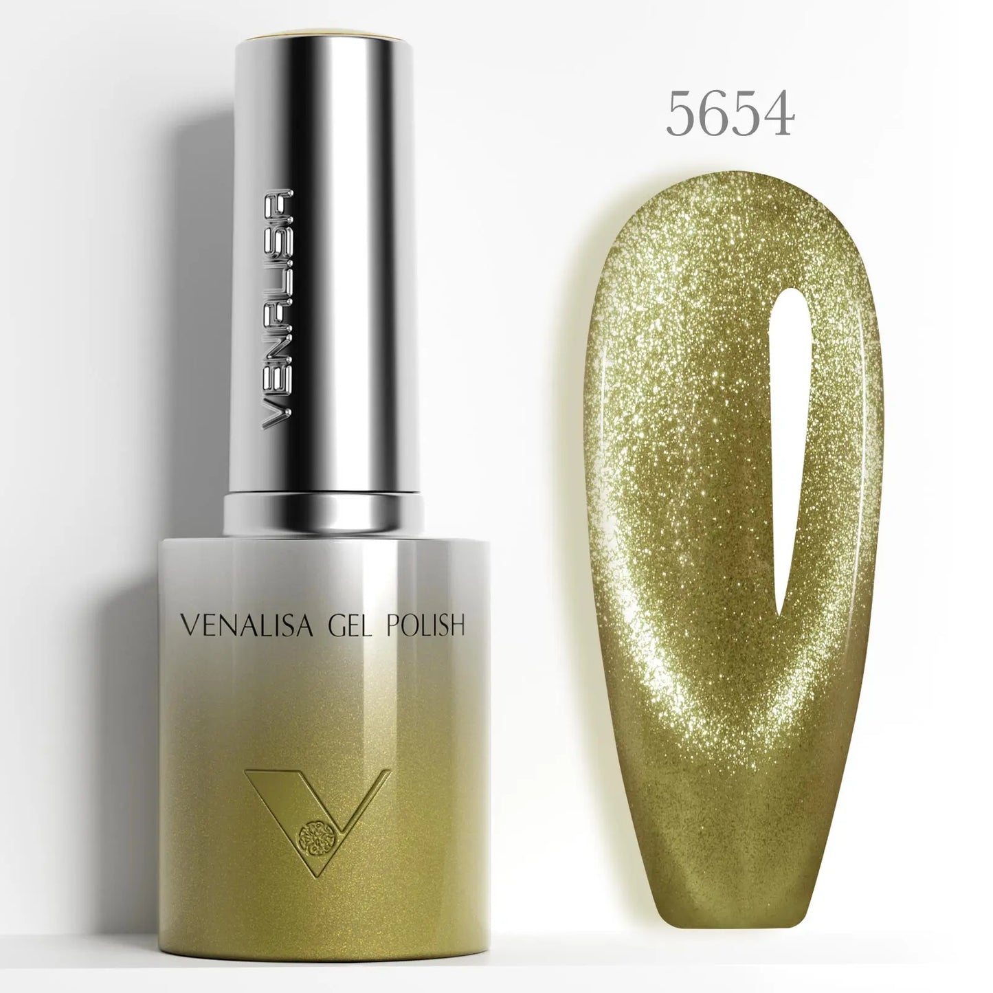 1pc Venalisa 10ml Nail Gel Polish Kit with Soft Texture Round Brush Hema/TPO Free Soak off Sparkle Cat Eye Lacquer Color Palett