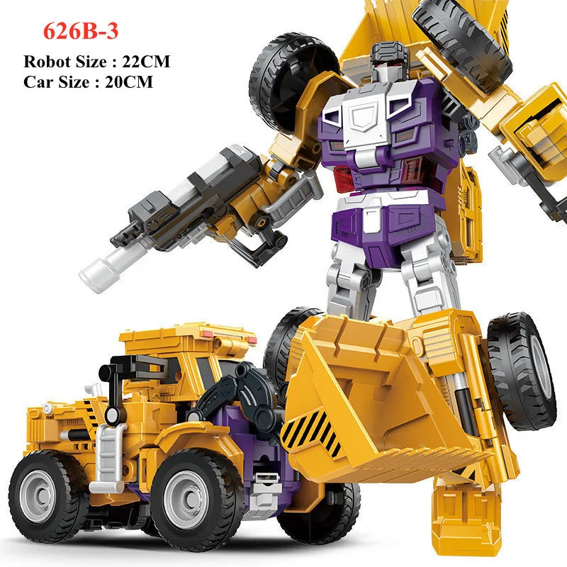 Jinjiang 6 IN 1 Devastator Classic Toys Cool Transformation Action Figure KO GT Truck Excavator Crane Model Robot Boy Adult Gift