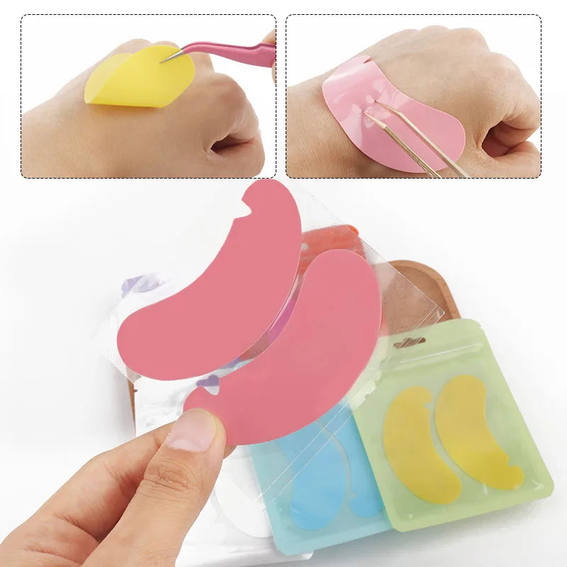 1 Pair Reusable Silicone Eyelash Pad Lash Extension Patches U-Shaped Design Eyelashes Lift Gel Eye Pads Beauty Makeup Tools