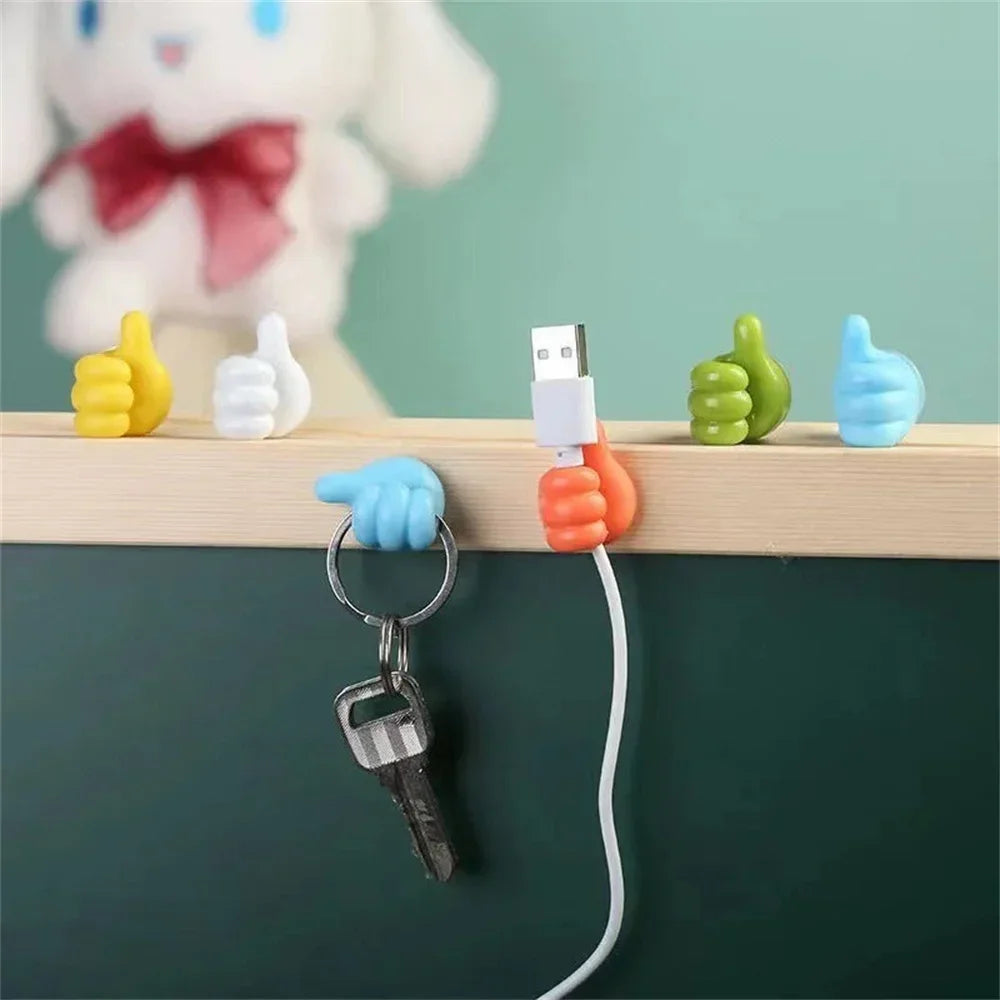 Hand-shaped Rubber Holder Car Glasses Cable Power Cord Charging Line Self Adhesive Mini Hook Storag Organizer Gadget Tool amagi