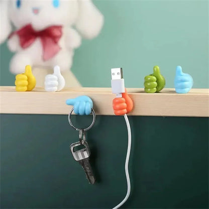 Hand-shaped Rubber Holder Car Glasses Cable Power Cord Charging Line Self Adhesive Mini Hook Storag Organizer Gadget Tool amagi