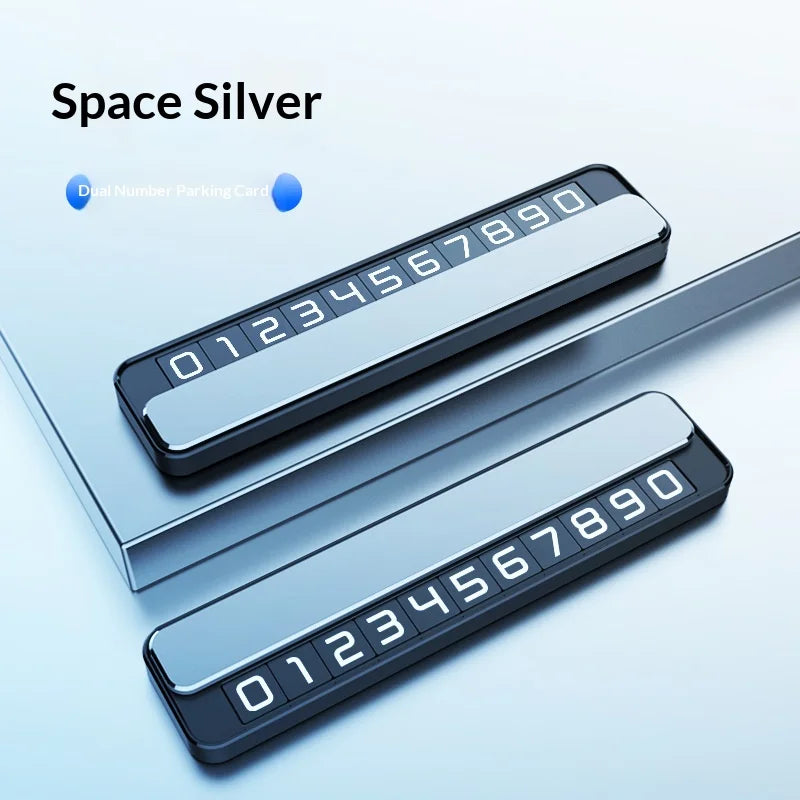 New Double-number Temporary Parking Sign Car Moving Number Plate Creative Hidden Temporary Parking Sign, Car Decoration